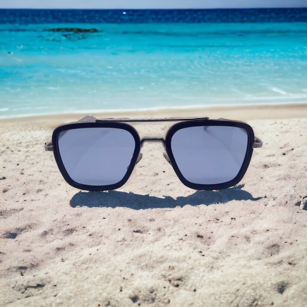 Mod Sunglasses with Polarized Blue Lenses with Pale